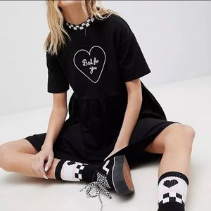lazy oaf x vans collar skater babydoll dress